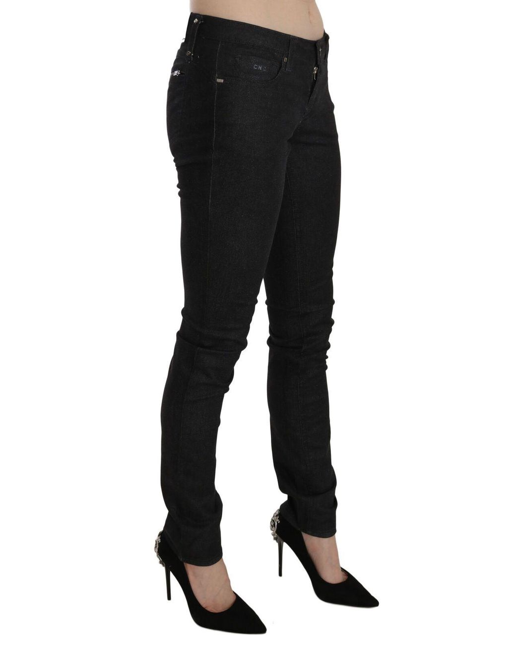 CoSTUME NATIONAL Black Chic Low Waist Slim Fit Skinny Denim