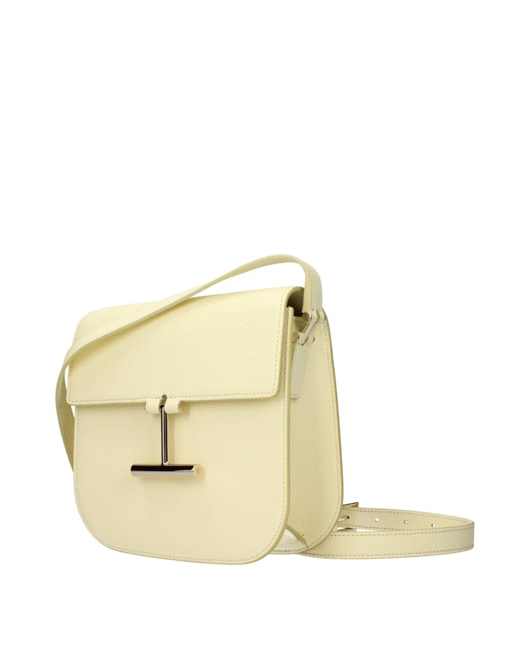 Tom Ford Natural Yellow Leather Crossbody Bag