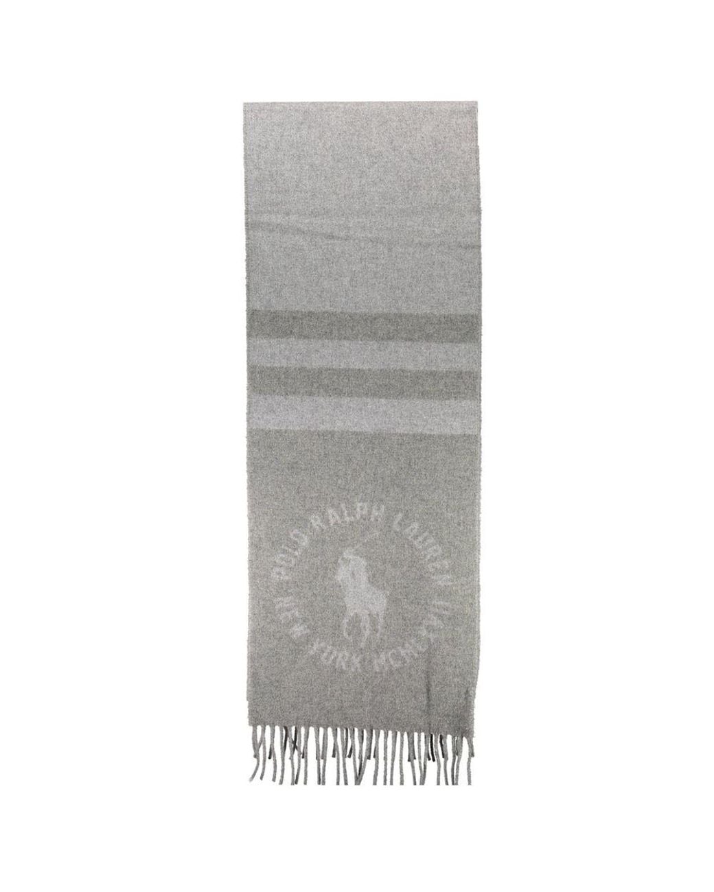 Ralph Lauren Gray Grigio Lana Men Scarf for men