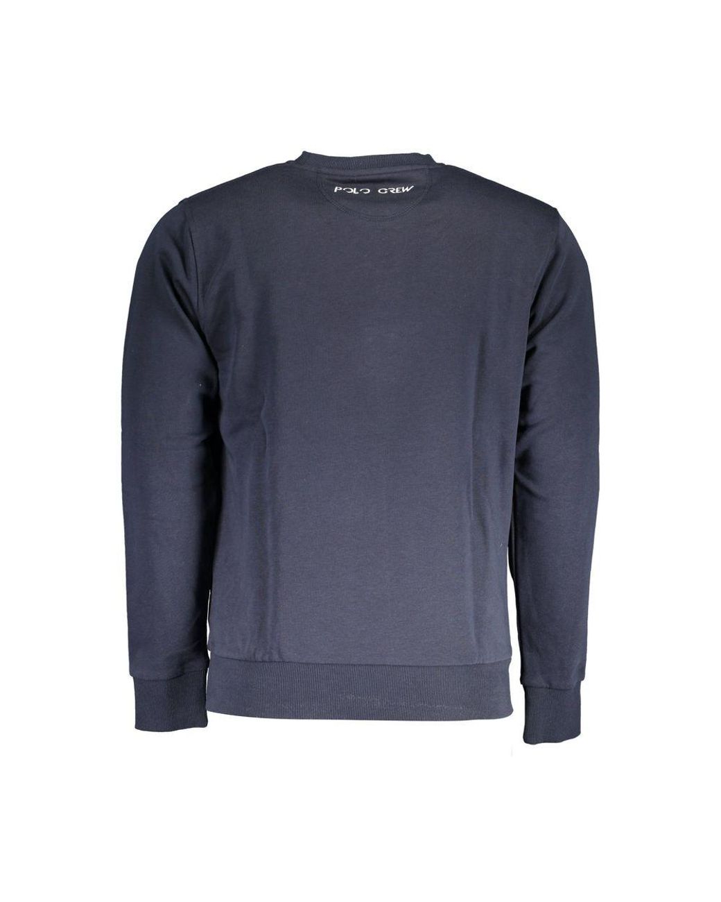 La Martina Blue Cotton Sweater for men