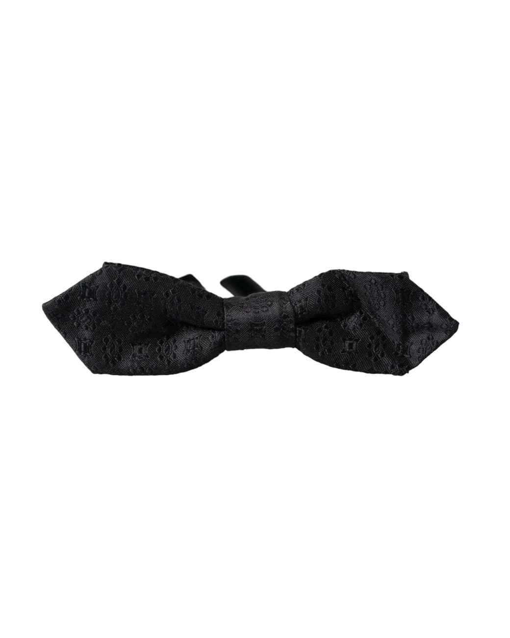 Dolce & Gabbana White Silk Fantasy Adjustable Neck Bow Tie for men