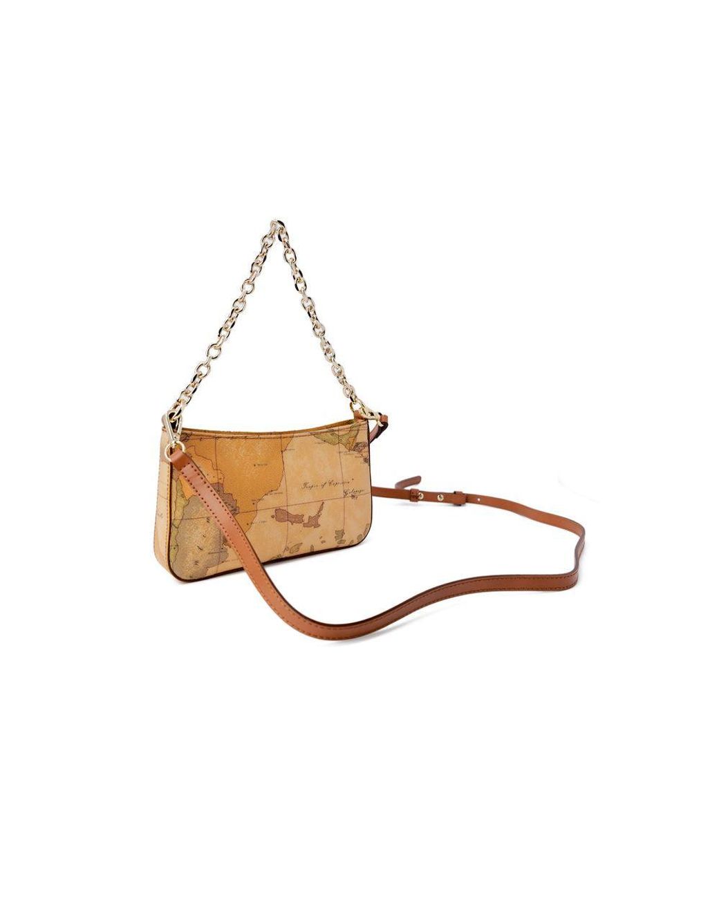 Alviero Martini 1A Classe Metallic Beige Cotton Handbag