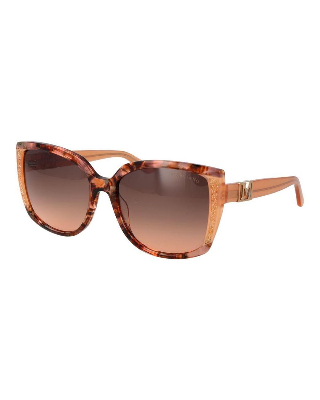 MARCIANO BY GUESS Brown Multicolor Plastic Sunglasses