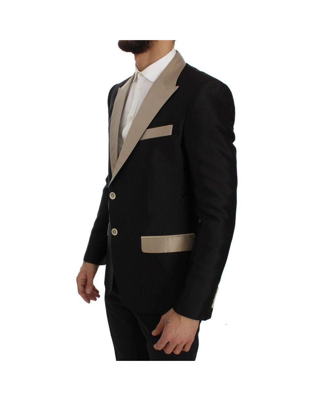 Dolce & Gabbana Black Silk Blazer for men
