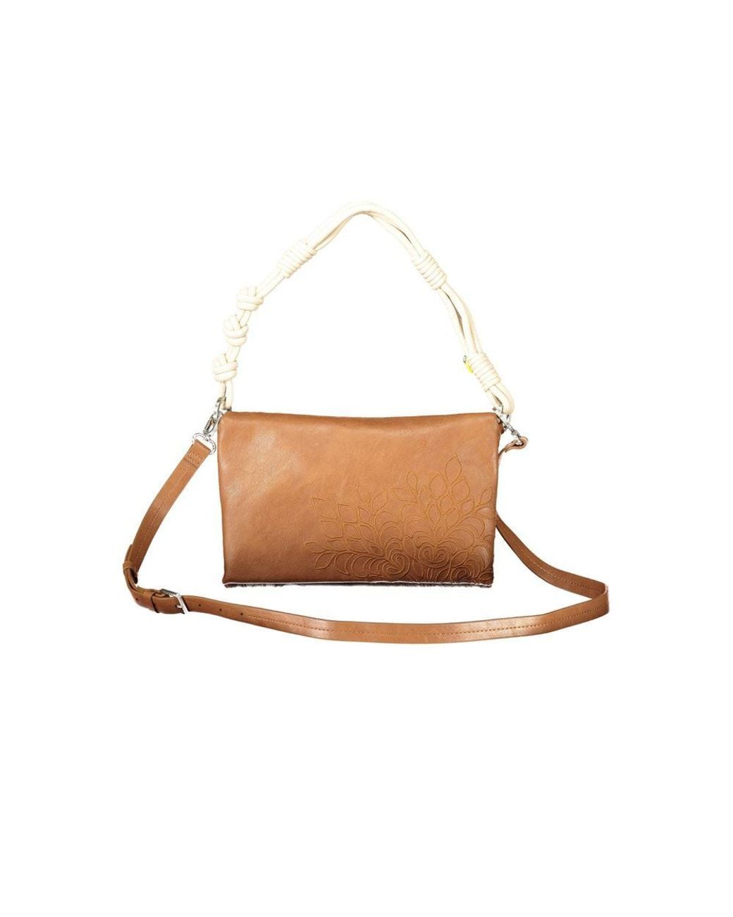 Desigual Brown Marrone Polyurethane Handbag