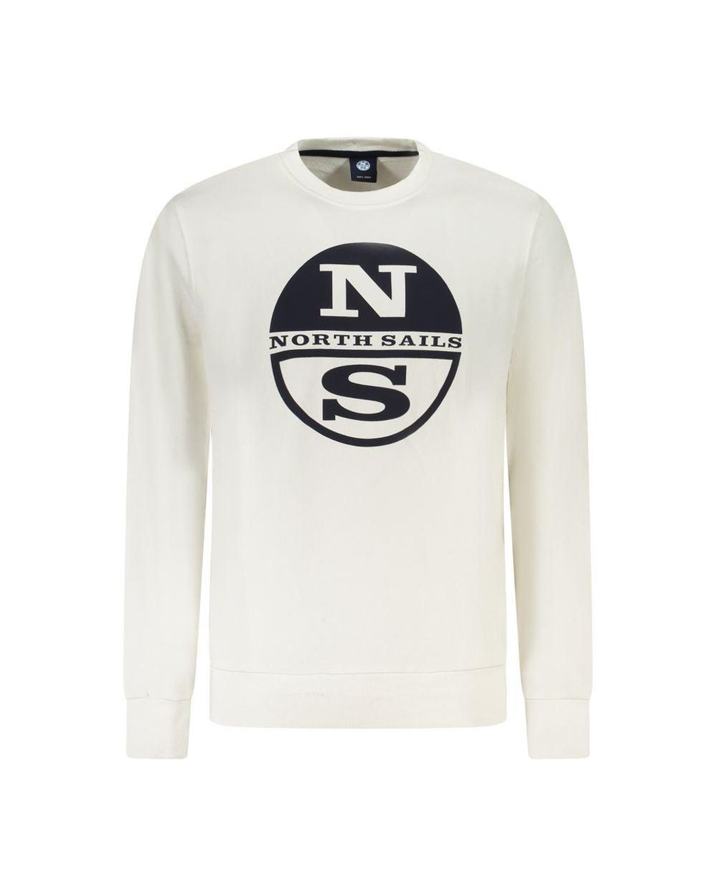 North Sails White Cotton Men's Sweatshirt for men
