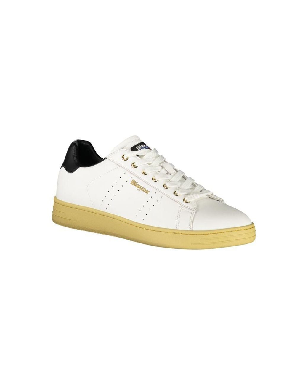 Blauer Metallic White Polyurethane Men Sneaker for men