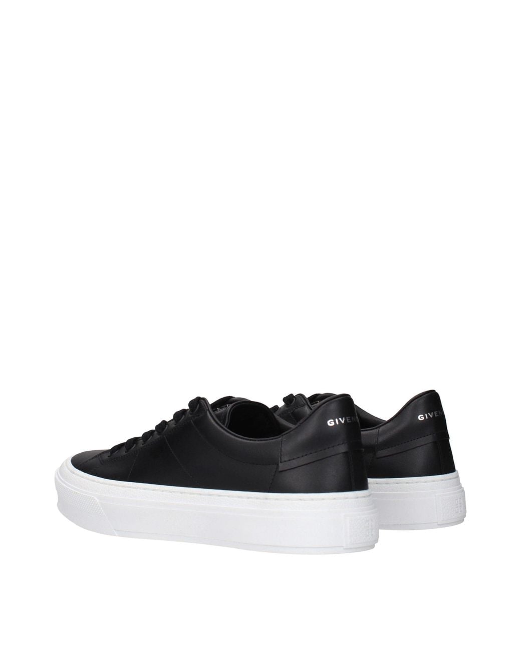 Givenchy Black Leather Low Top Sneakers for men
