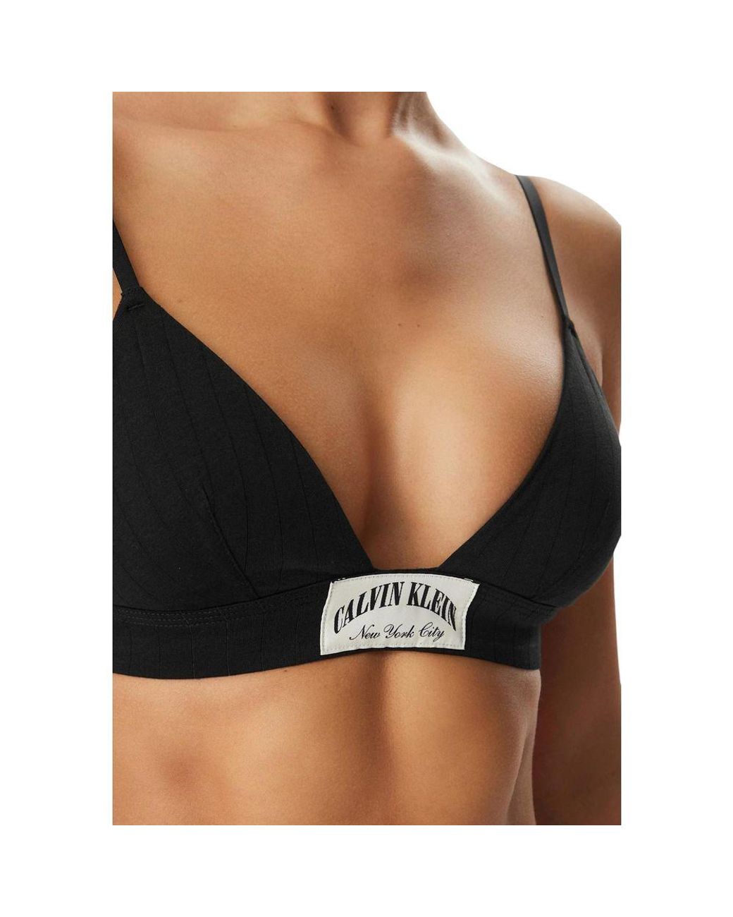 Calvin Klein Black Cotton Bra