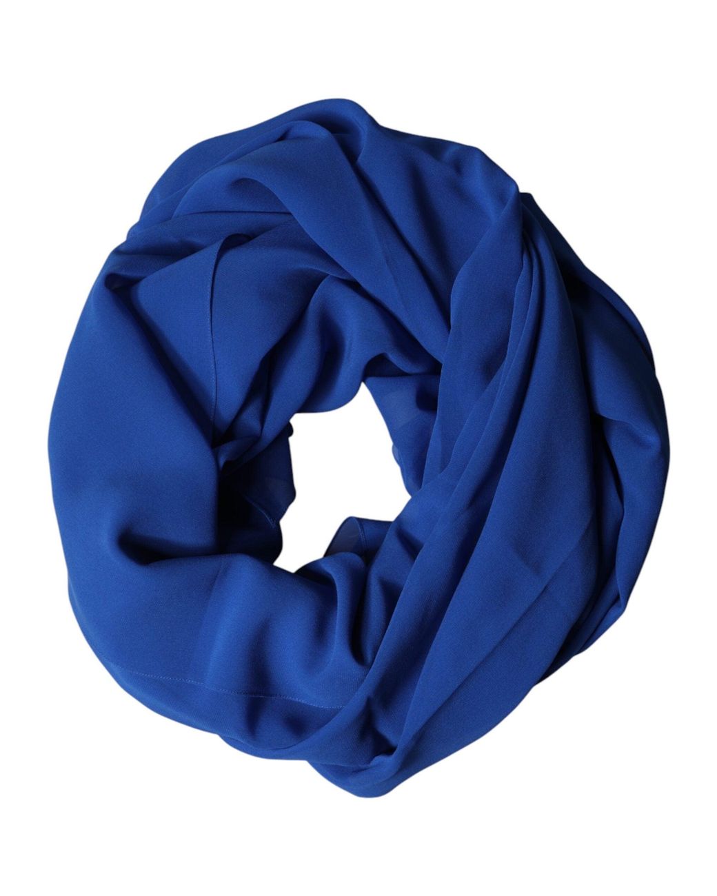 Dolce & Gabbana Blue Silk Stole Neck Wrap Shawl Scarf for men