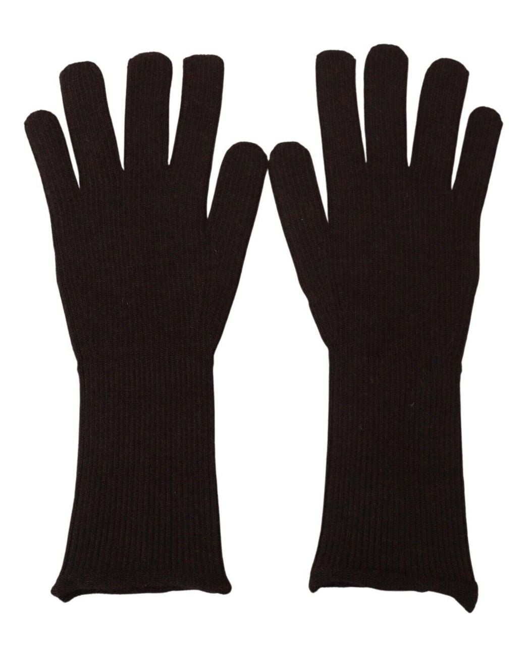 Dolce & Gabbana Black Dolce & Gabbana Cashmere-Silk Gloves for men