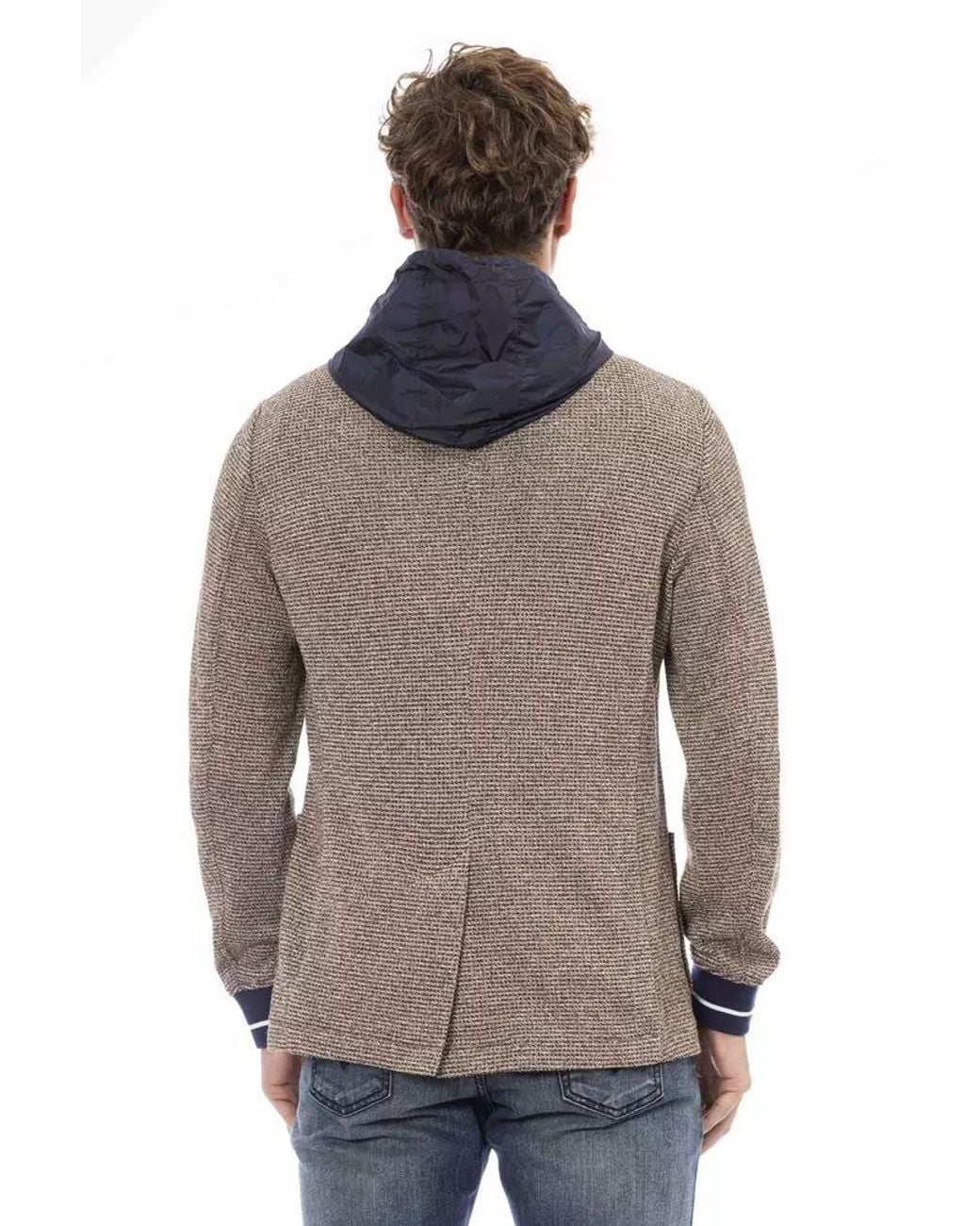 DISTRETTO12 Gray Chic Waterproof Hooded Fabric Jacket for men