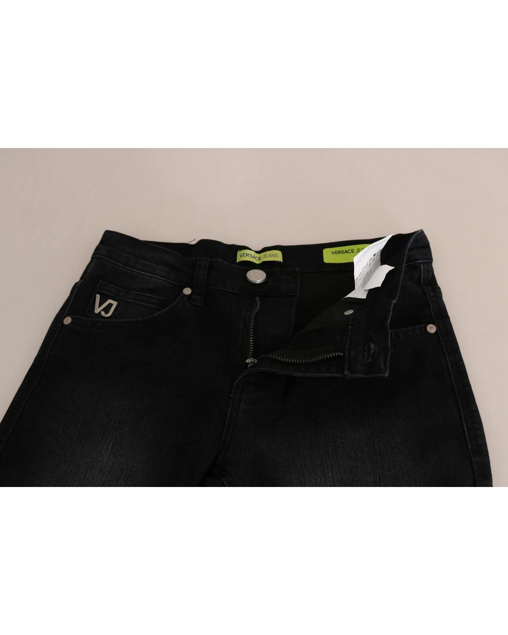 Versace Jeans Couture Dark Black Dora Slim Fit Denim Pants
