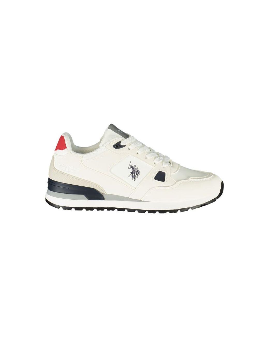 U.S. POLO ASSN. White Polyurethane Mens Sneaker for men