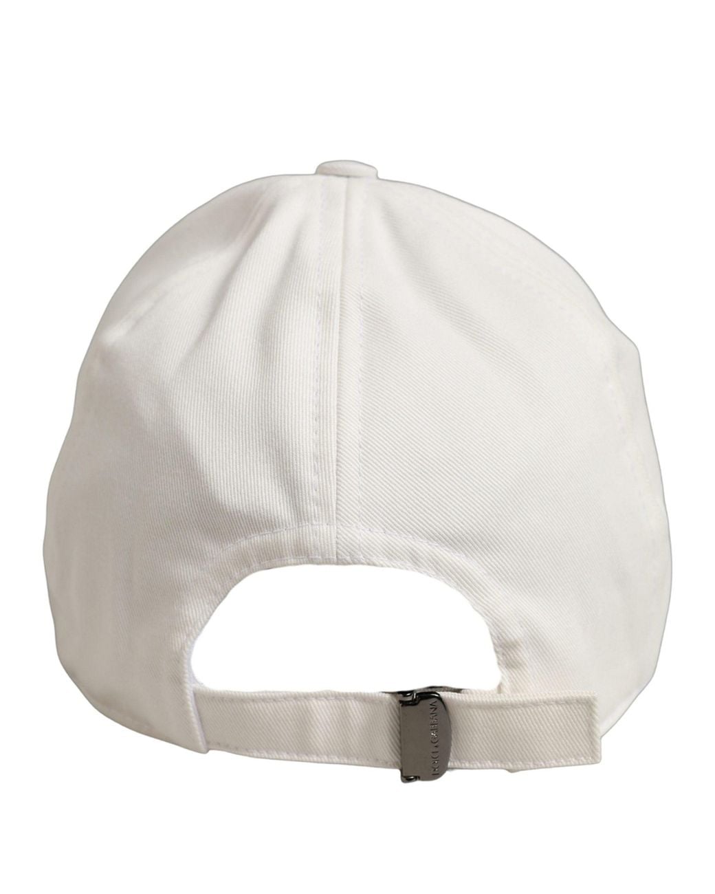 Dolce & Gabbana White Cotton Baseball Capello 6 Panels Hat for men