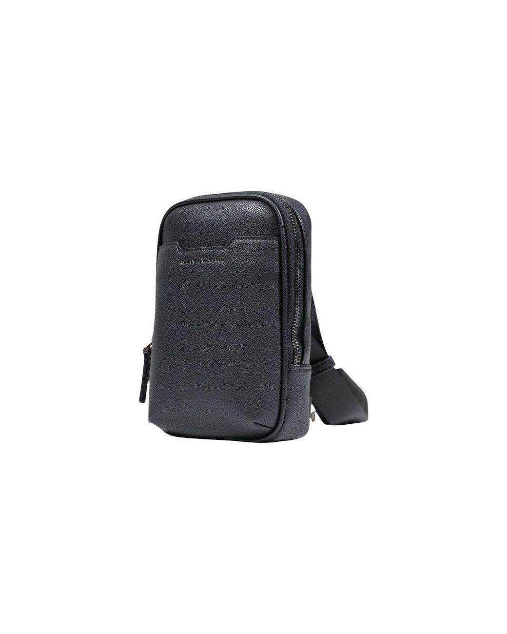 ARMANI EXCHANGE Blue Black Polyester Backpack for men