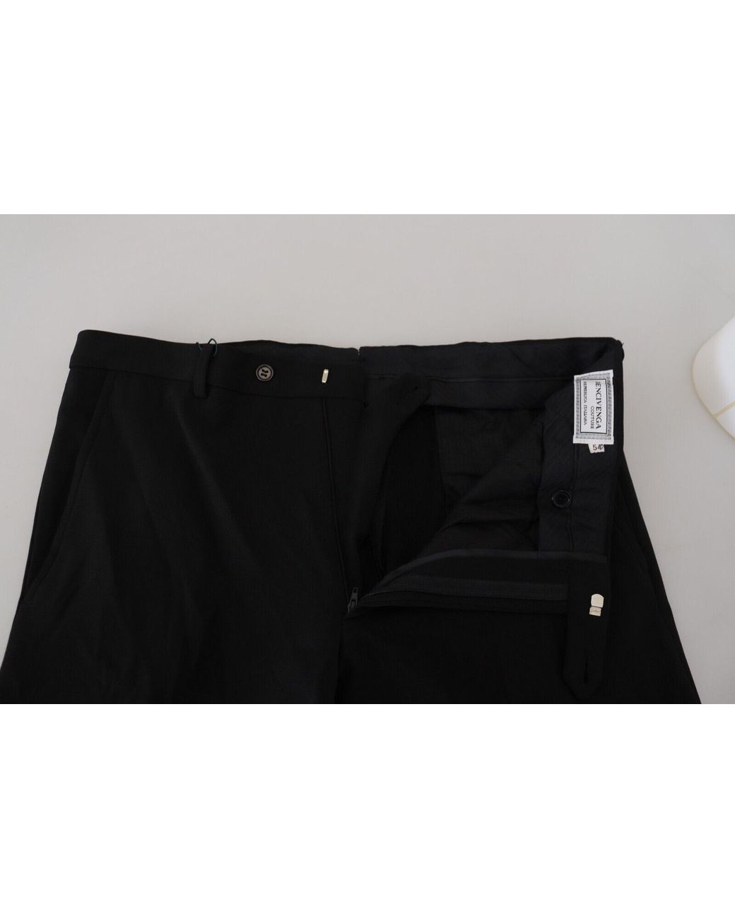 Bencivenga Black Straight Fitformal Trousers Pants for men
