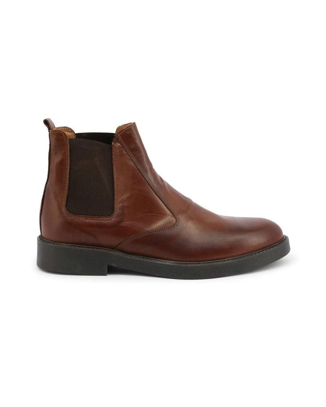 DUCA DI MORRONE Brown Men Cosovaro Crust Leather Ankle Boots for men