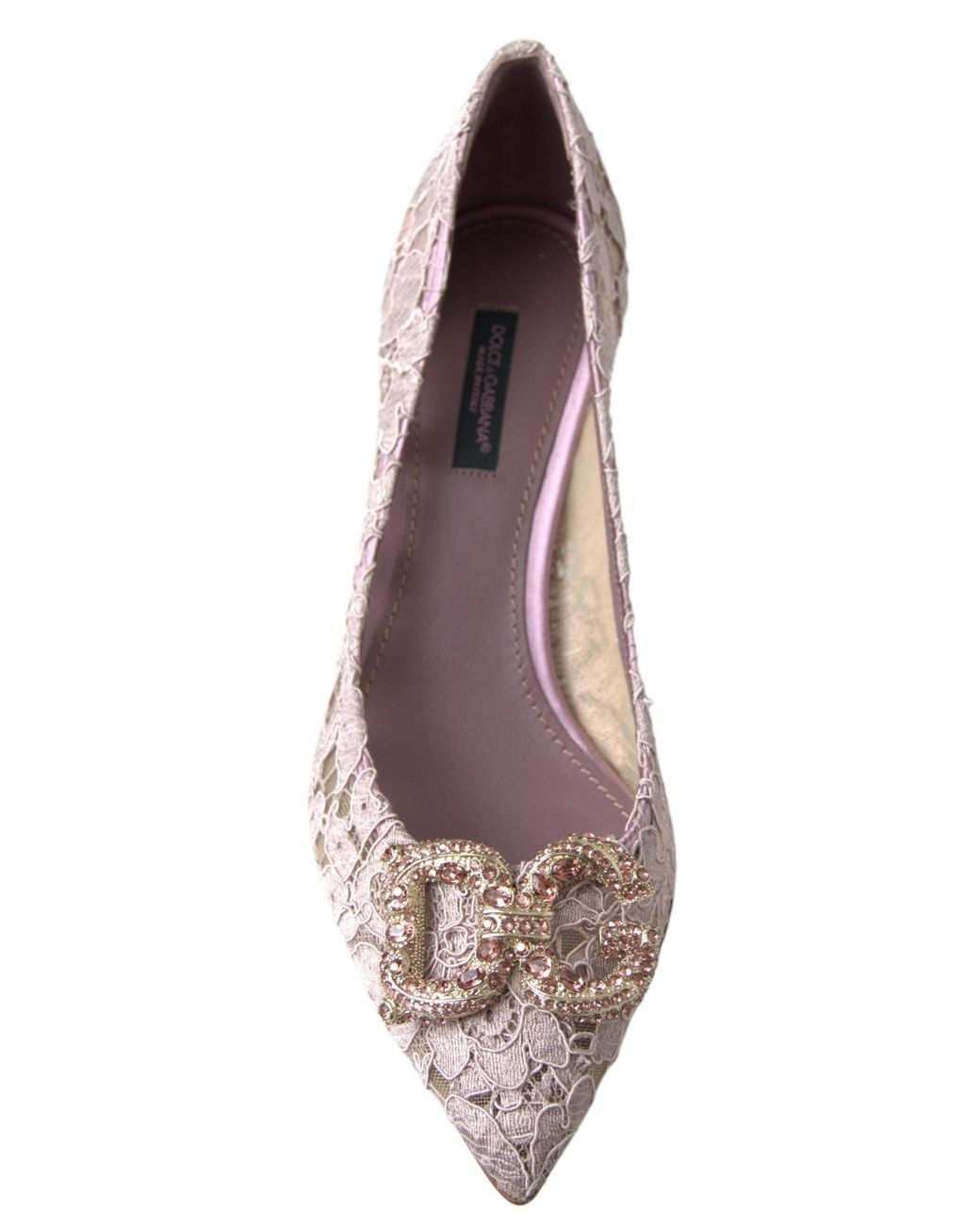 Dolce & Gabbana Black Floral Lace Dg Crystal Pumps Shoes