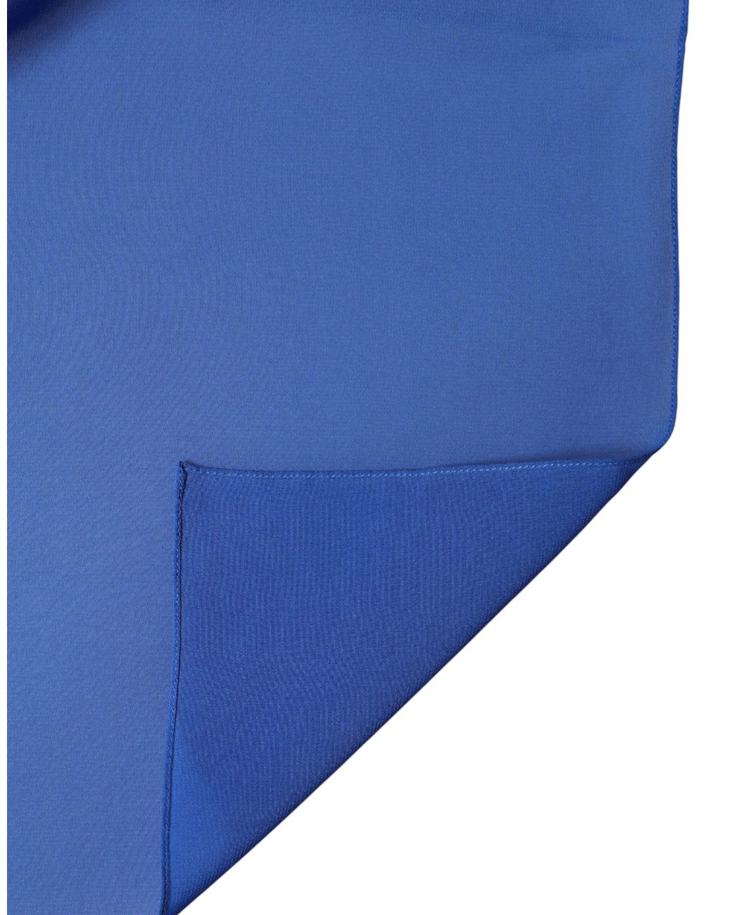 Dolce & Gabbana Blue Silk Stole Neck Wrap Shawl Scarf for men