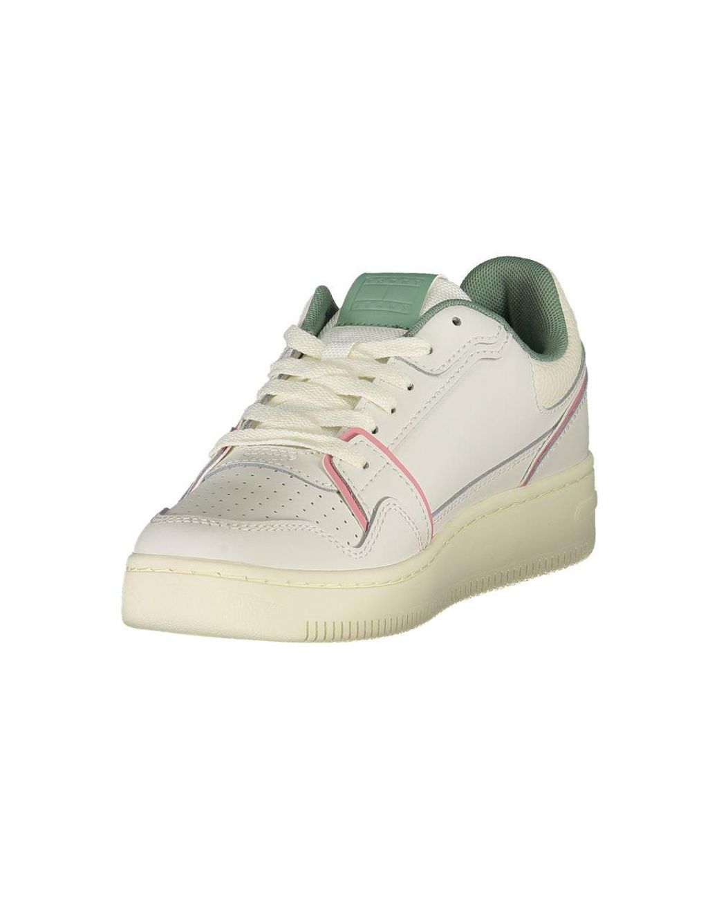 Tommy Hilfiger White Lowtop Laceup Sneakers