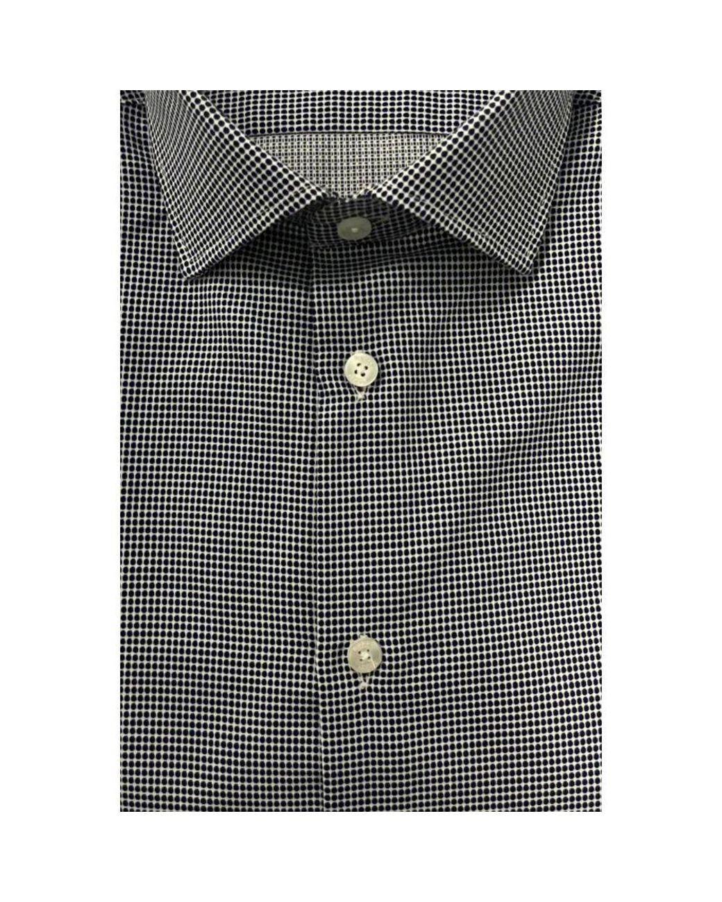 Baldinini Gray Blue Cotton Men Shirt for men