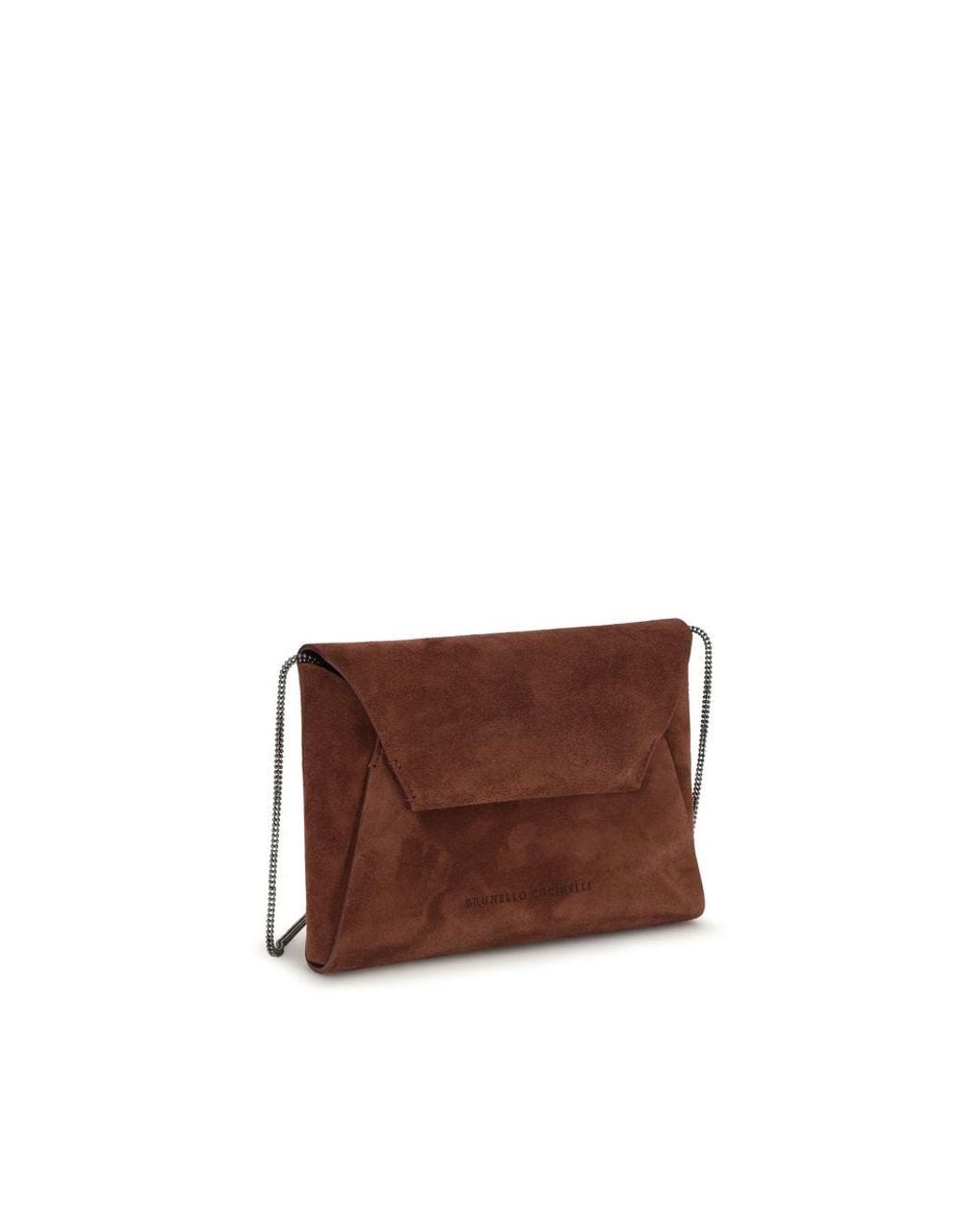 Brunello Cucinelli Brown Bordeaux Calf Leather Bos Taurus Shoulder Bag