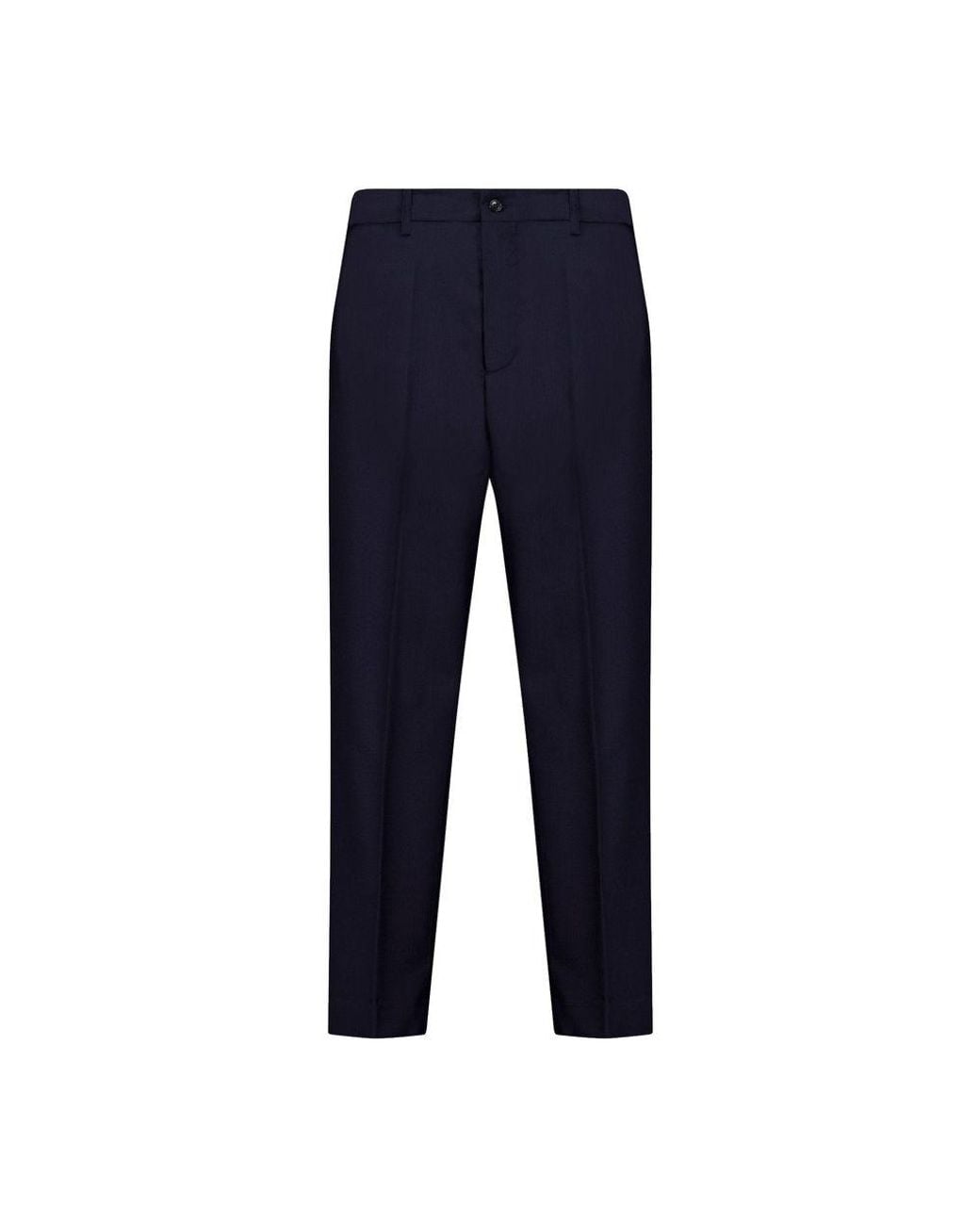 AUTORE Blue Wool Dress Pants for men