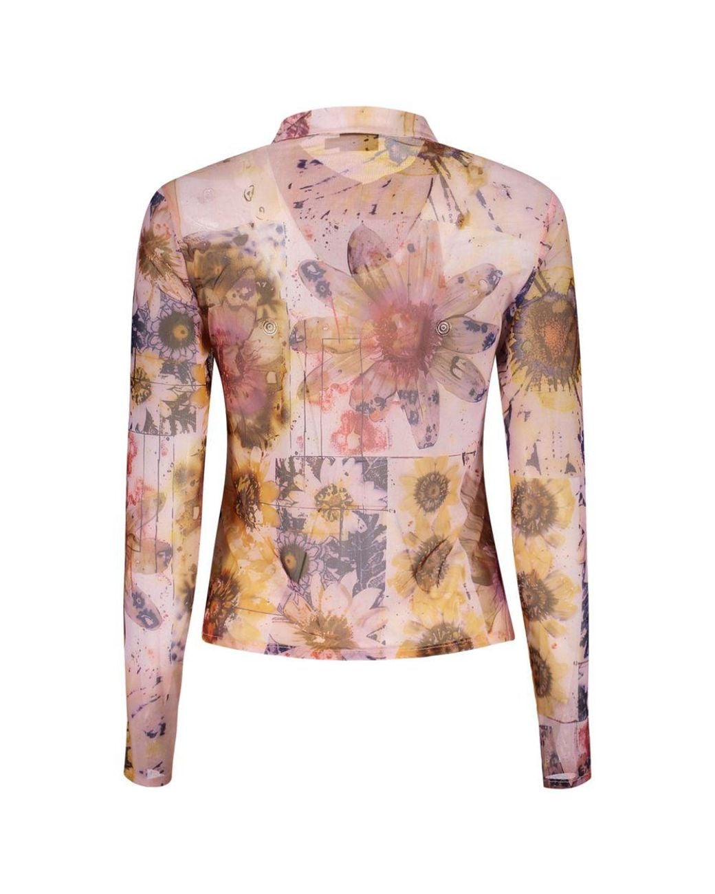 Desigual Pink Polyester S Shirt