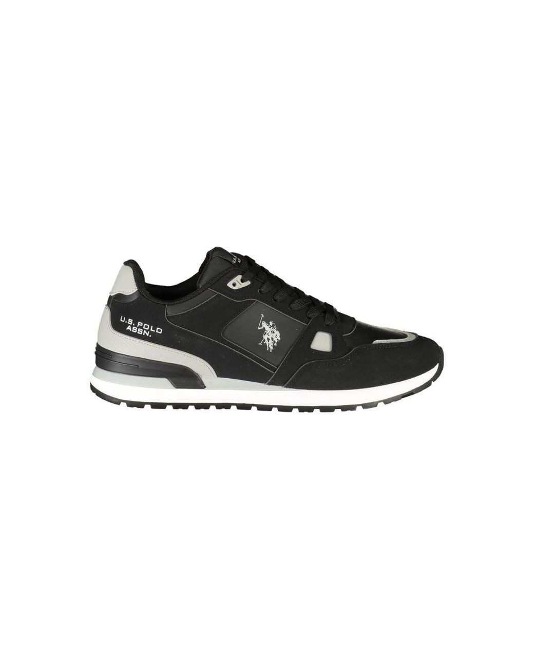 U.S. POLO ASSN. Black Polyurethane Men's Sneaker for men