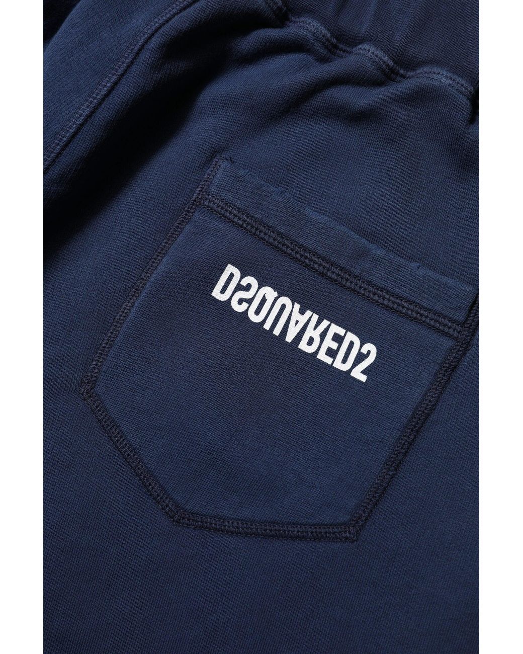 DSquared² Blue Cotton Mid Waisted Jogger Pants for men