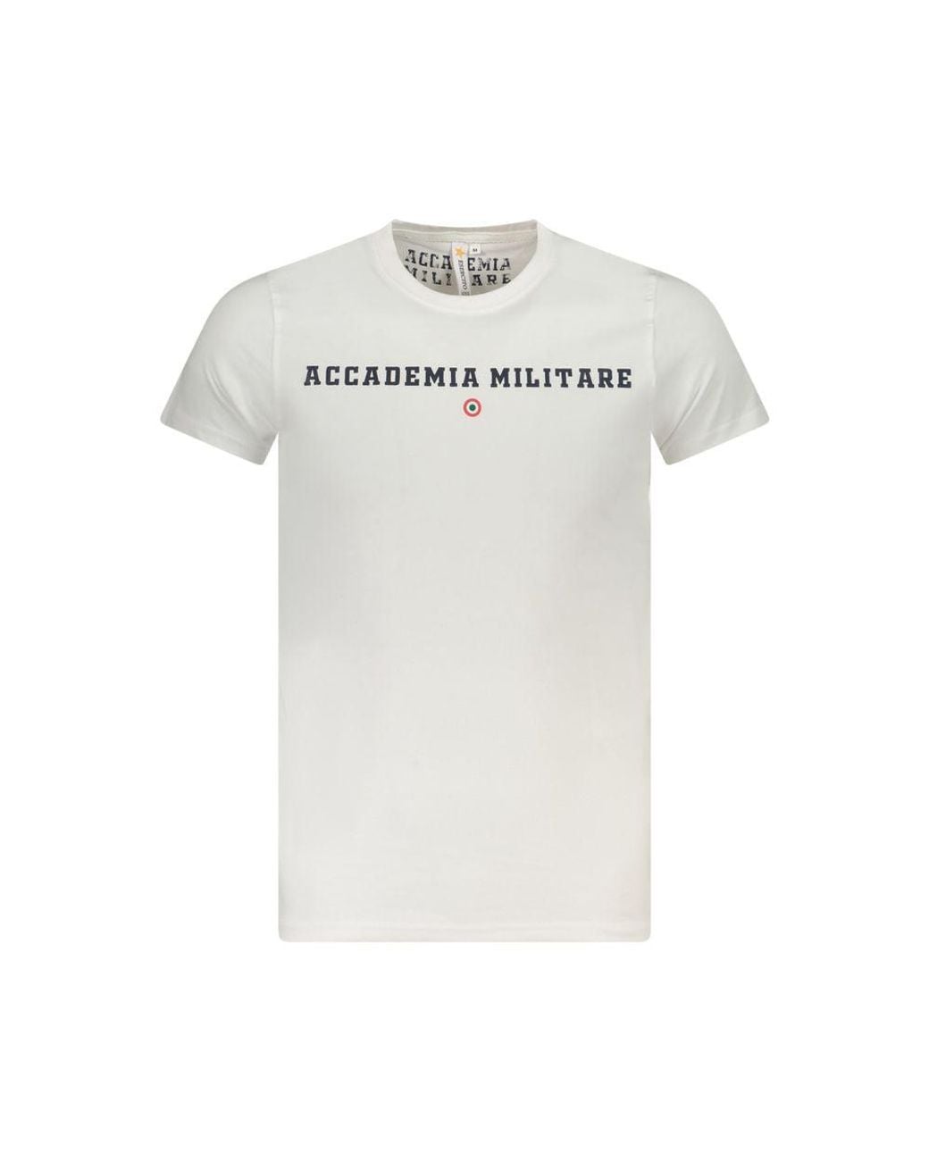 Accademia Militare White Cotton T-Shirt for men