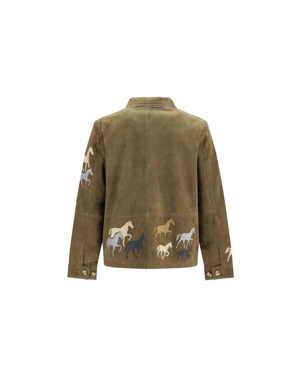 BAZISZT Green Brown Suede Leather Full for men