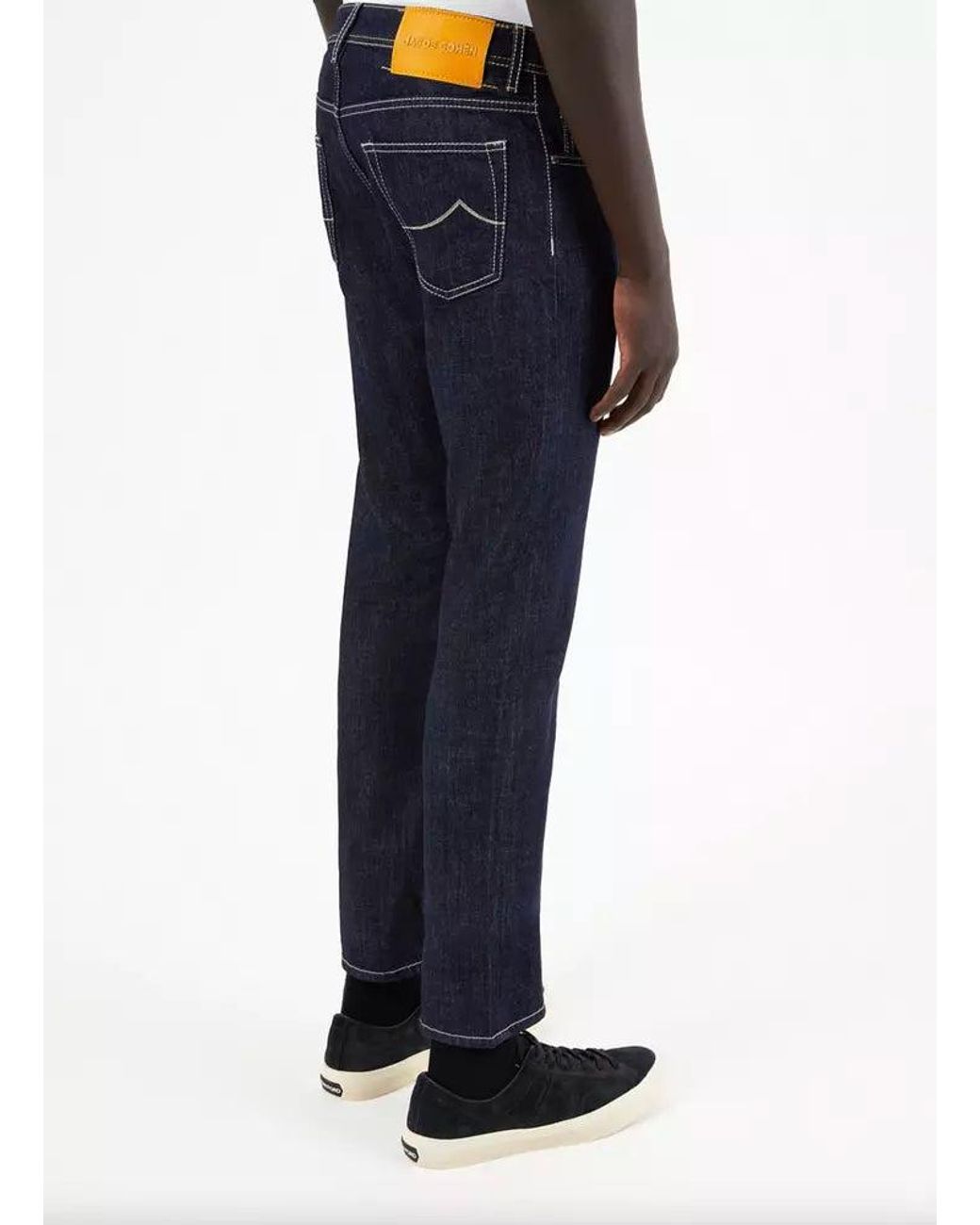 Jacob Cohen Blue Italian Crafted Bandana Detail Jeans for men
