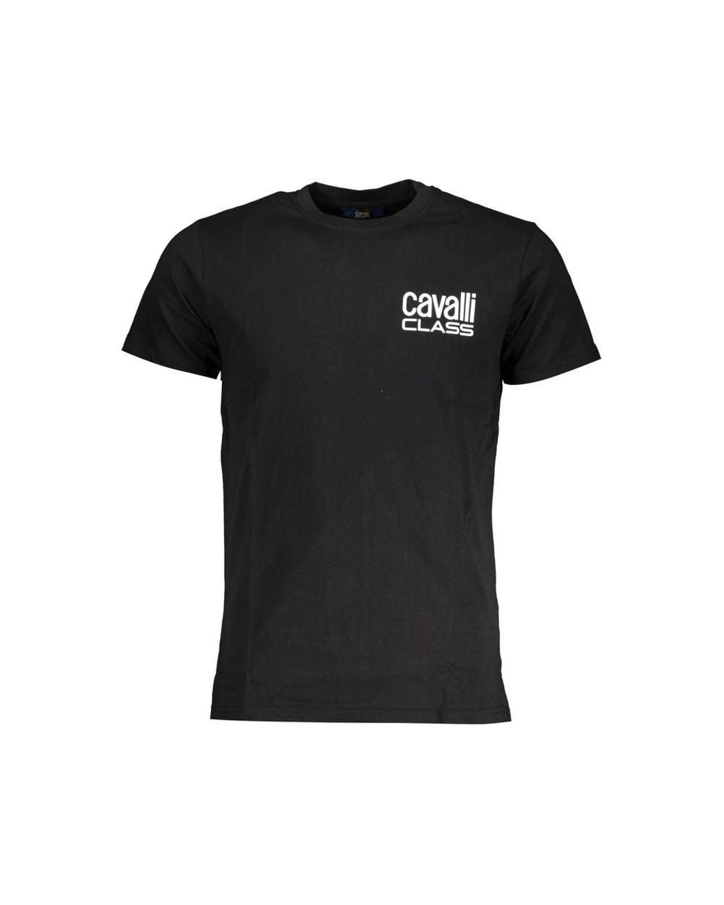 Roberto Cavalli Black Cotton T-Shirt for men
