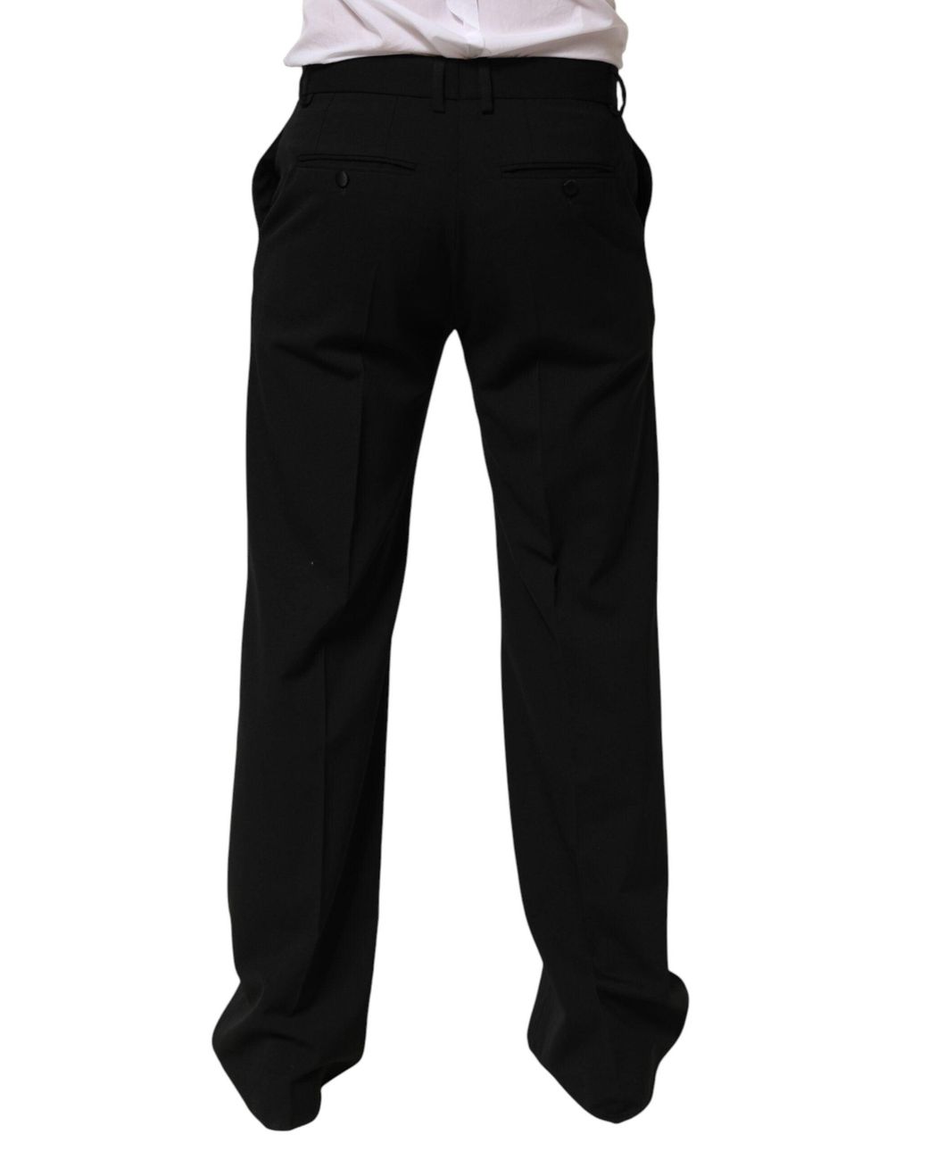 Dolce & Gabbana Black Wool Formal Dress Men Trouser Pants for men
