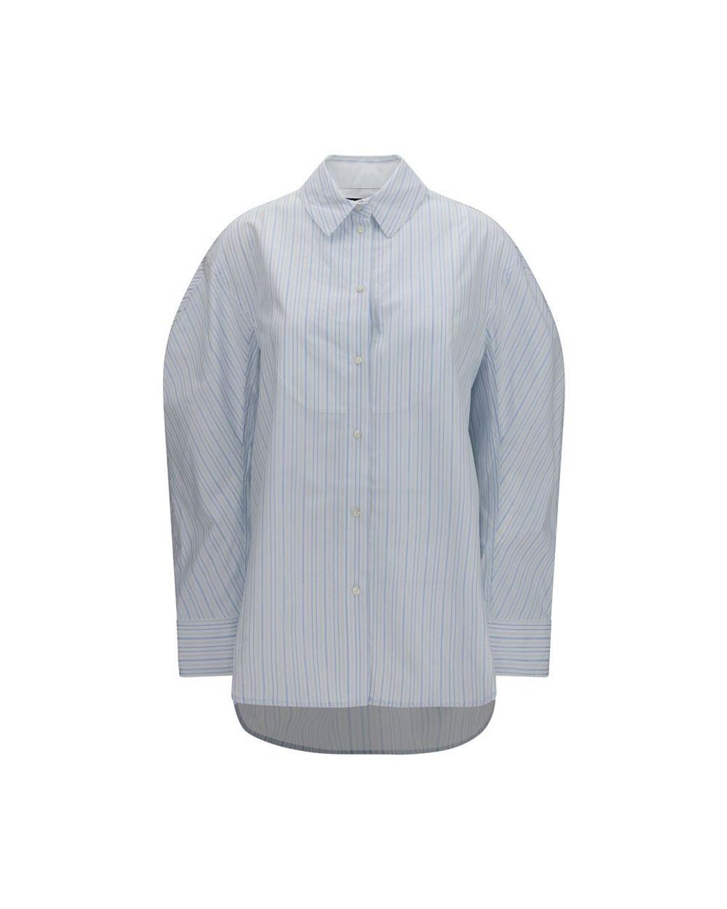 Jacquemus Gray Blue Cotton Dress Shirt