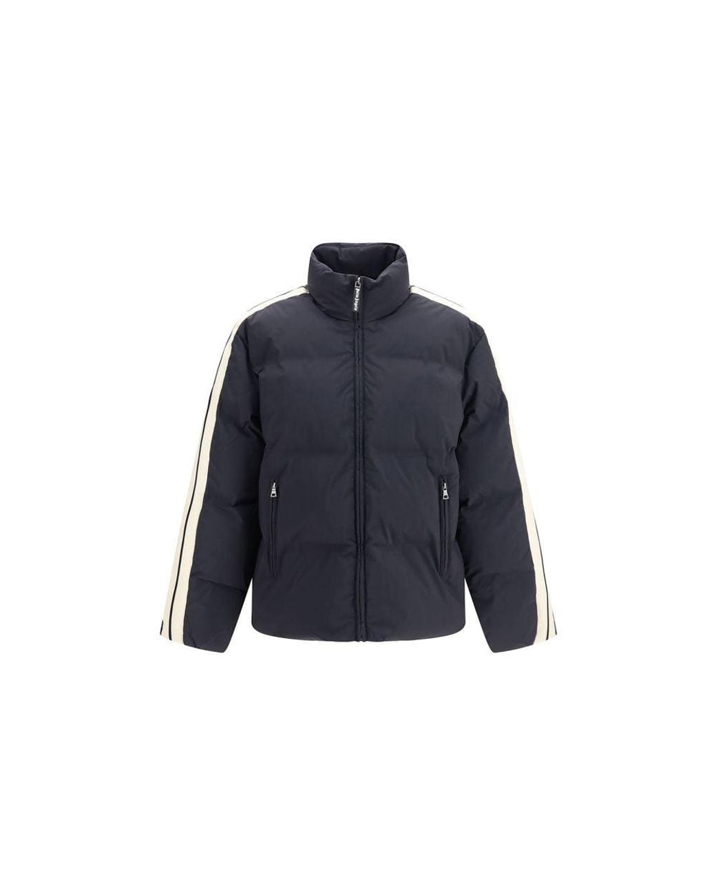 Palm Angels Blue Polyamide Full-Length Jacket for men