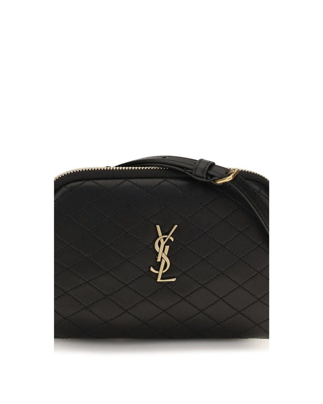 Saint Laurent Black Calf Leather Bos Taurus Shoulder Bag