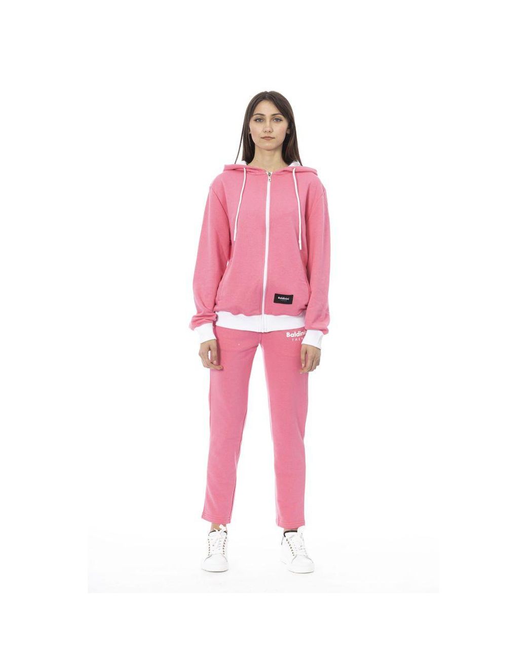 Baldinini Pink Multicolor Cotton Sweater