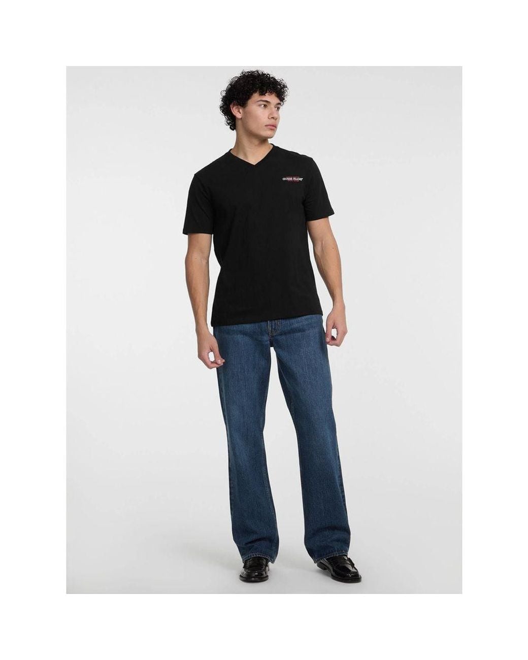 Guess Black Cotton T-Shirt for men