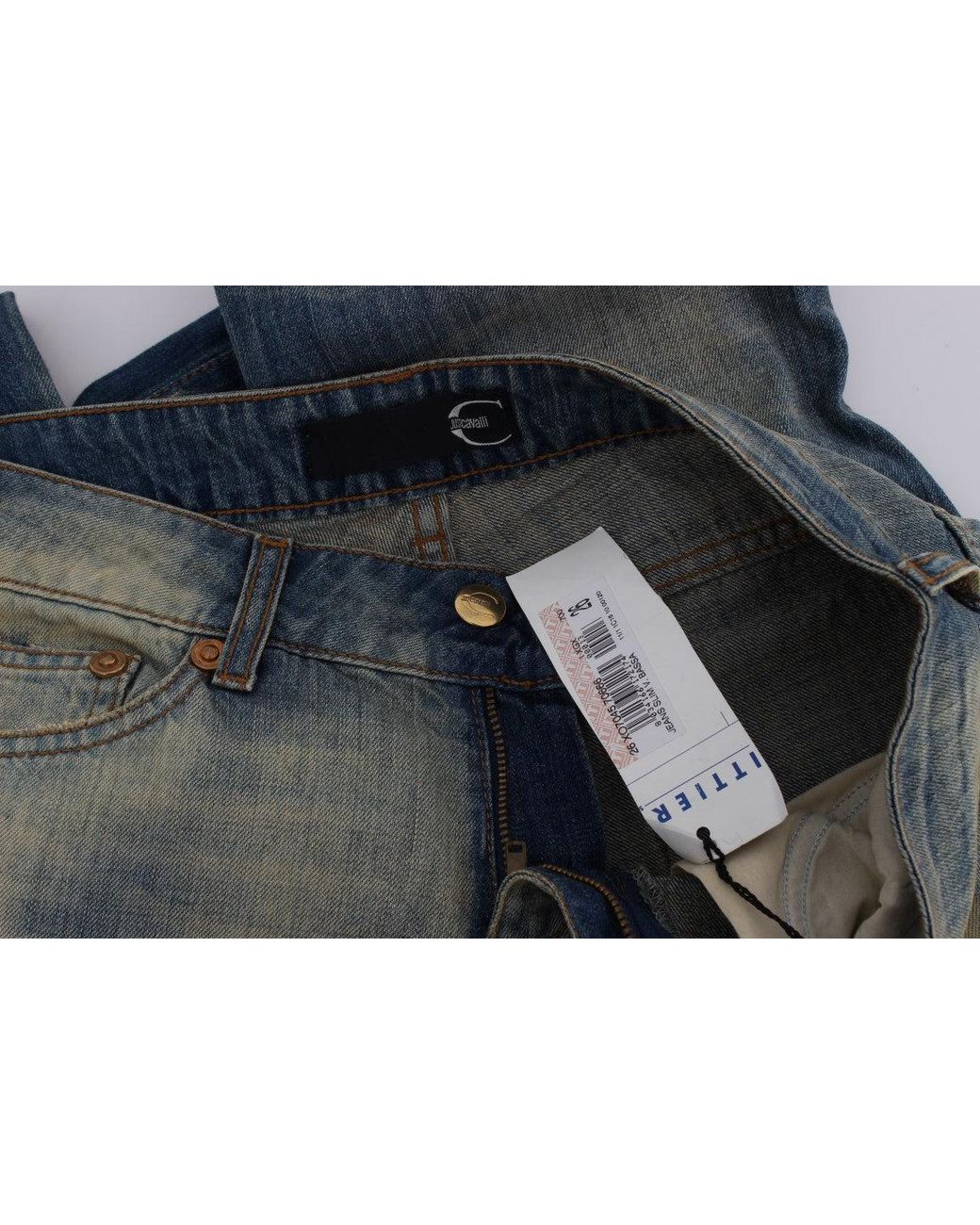 Roberto Cavalli Gray Elegant Slim Bootcut Jeans