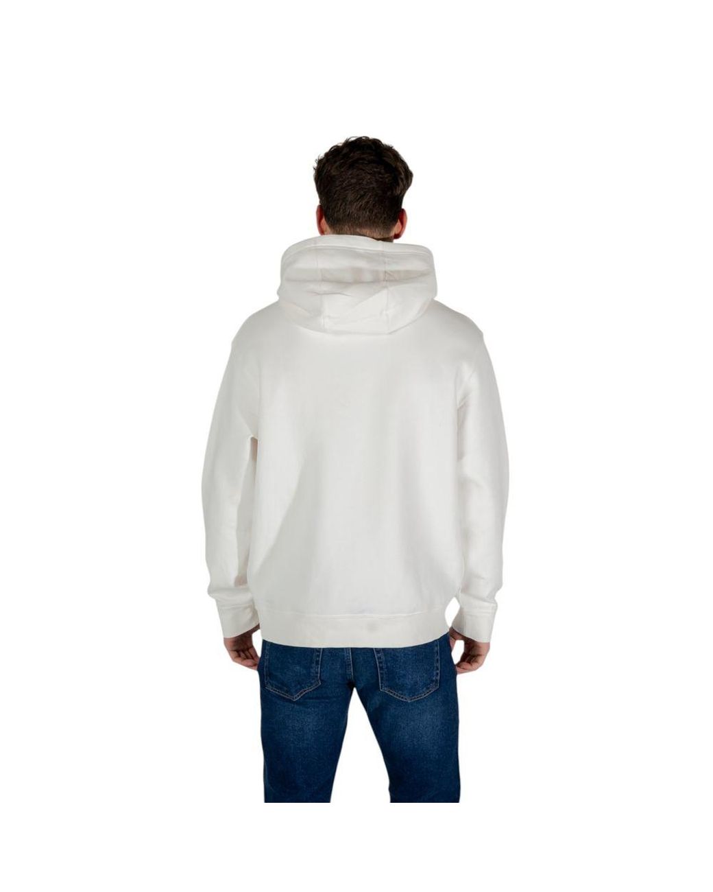 ARMANI EXCHANGE Gray Cream Cotton Hoodie for men