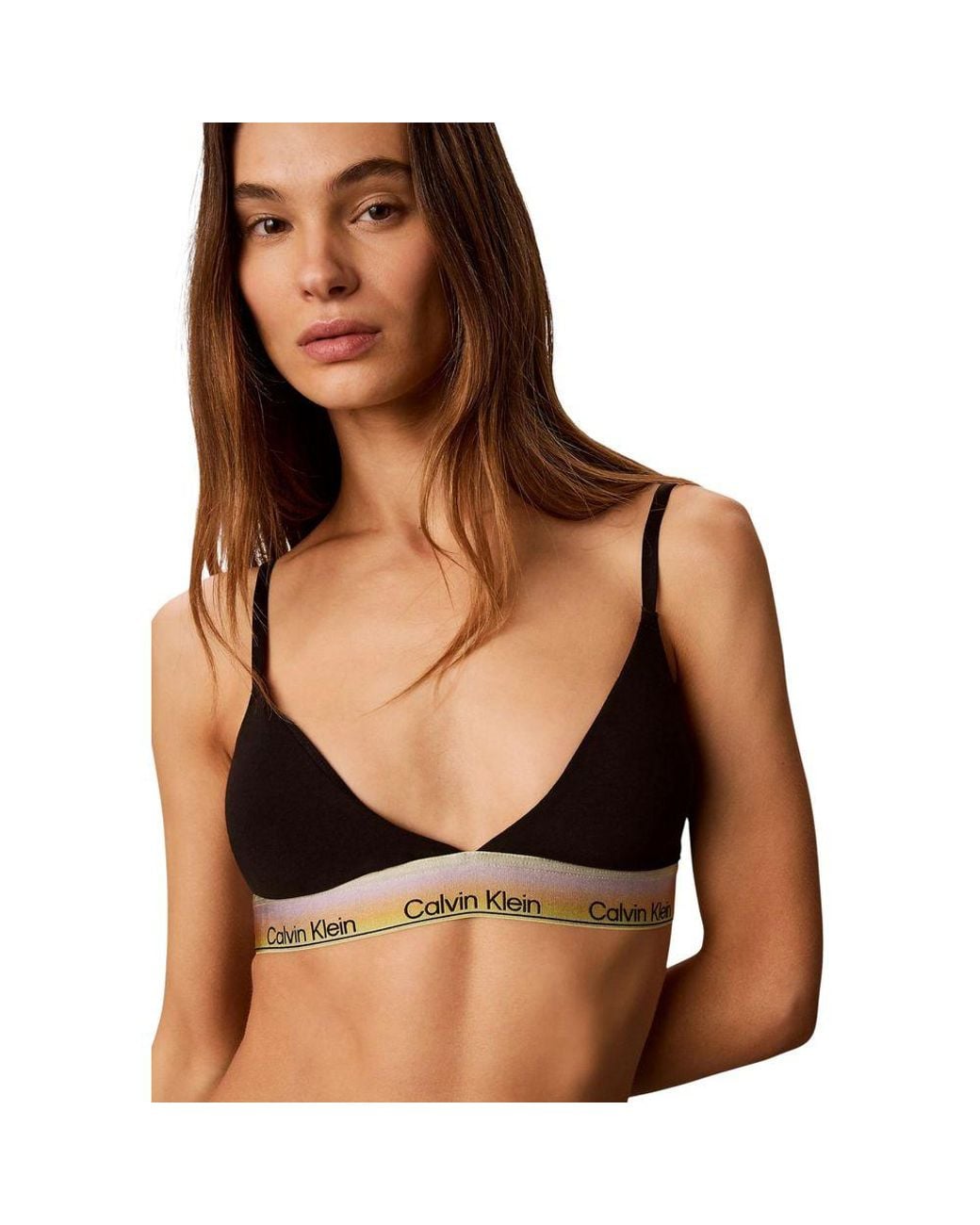 Calvin Klein Black Cotton Bra