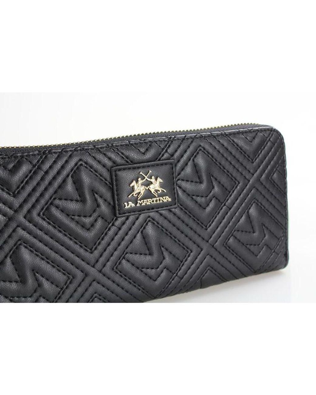 La Martina Black Polyethylene Wallet