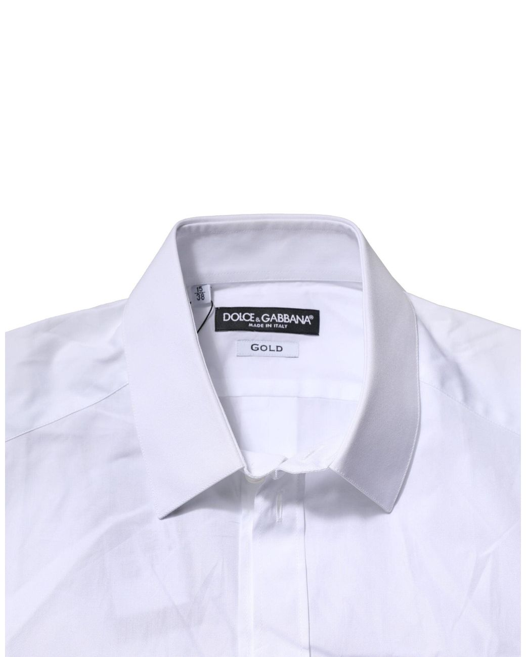 Dolce & Gabbana White Cotton Short Sleeves Casual Shirt for men