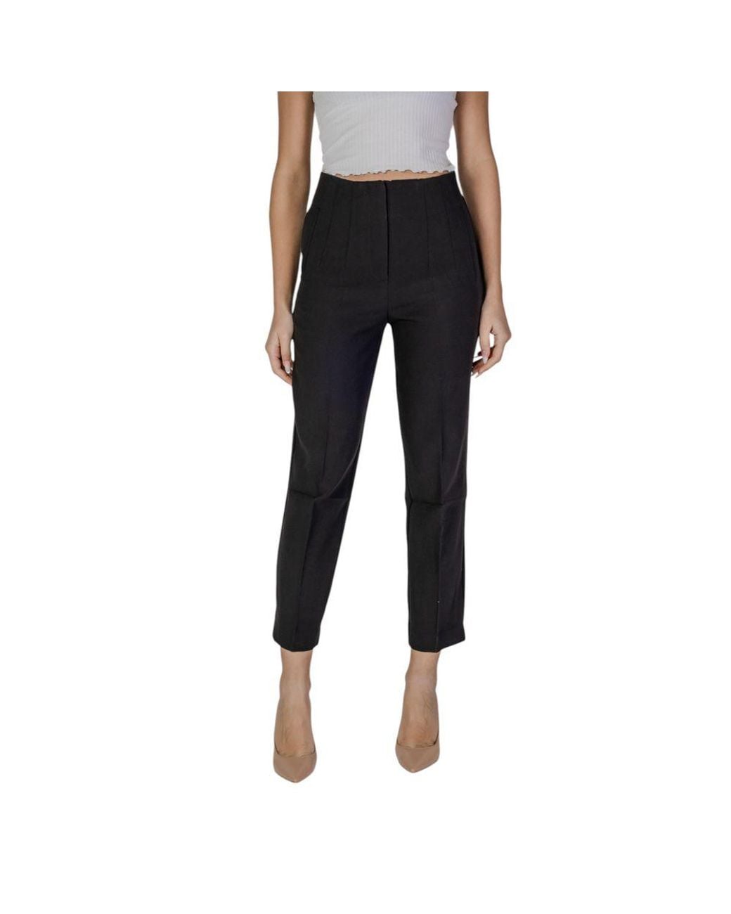 ONLY Black Recycled Polyester Casual Pants