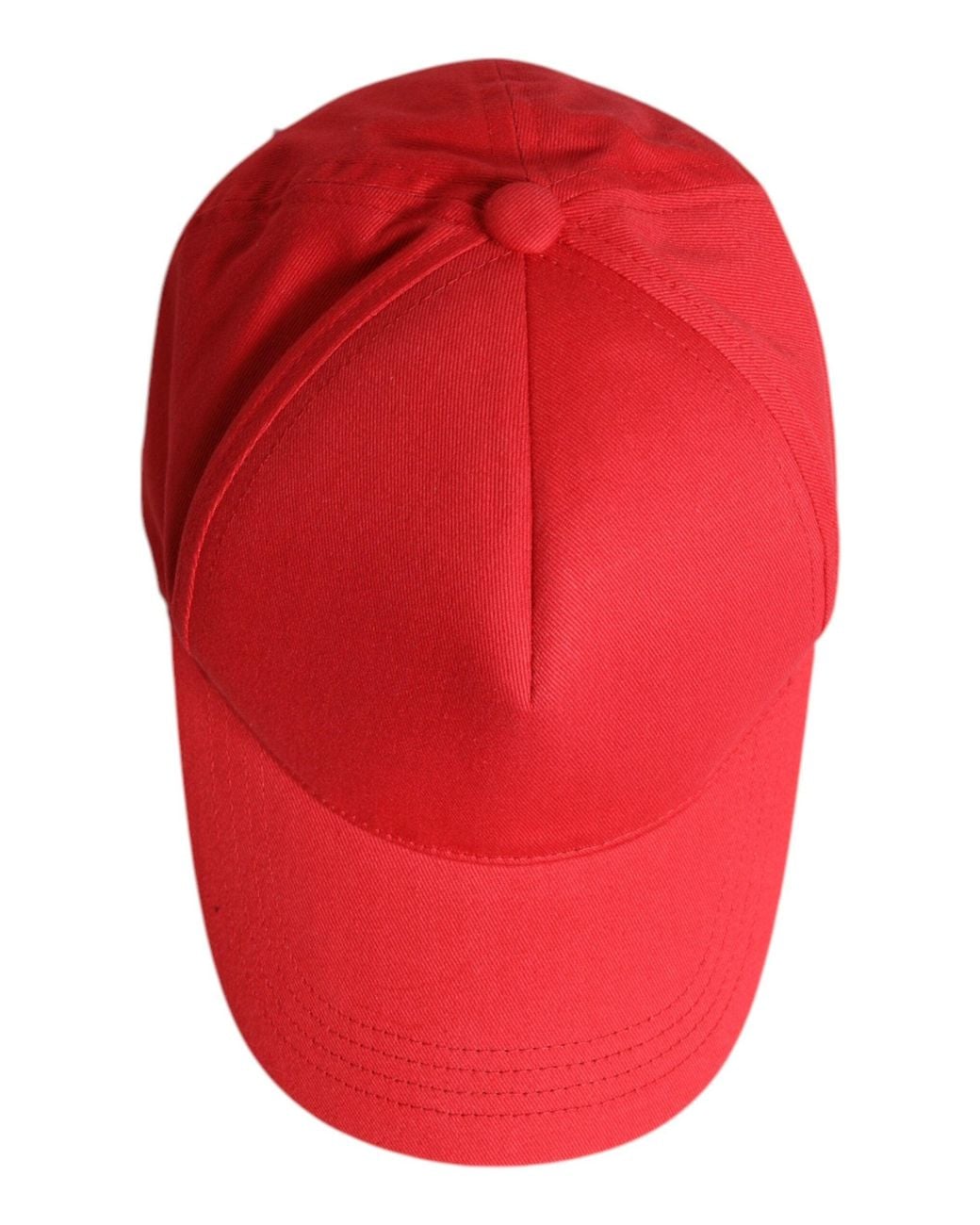 Dolce & Gabbana Red Cotton 6 Panels Baseball Cap