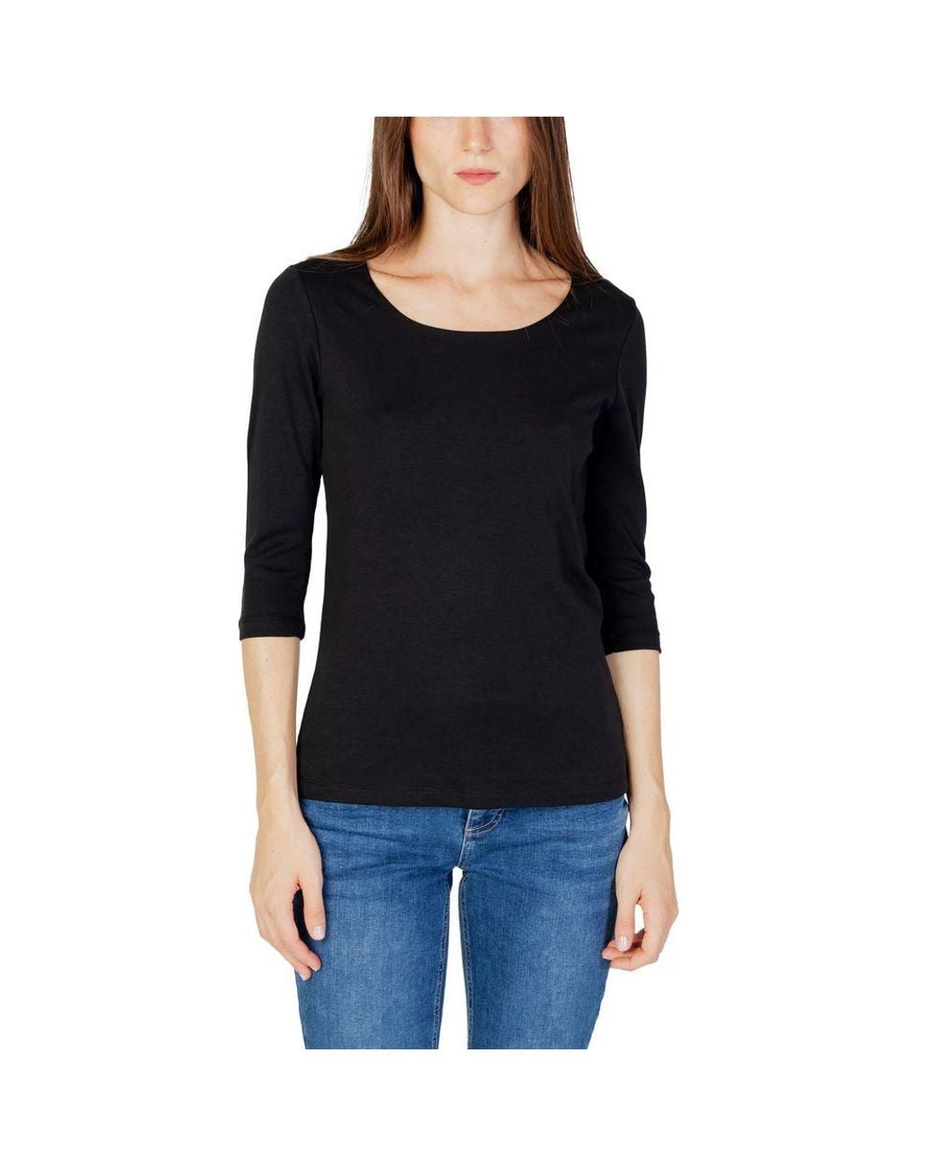 Street One Black Cotton Tops & T