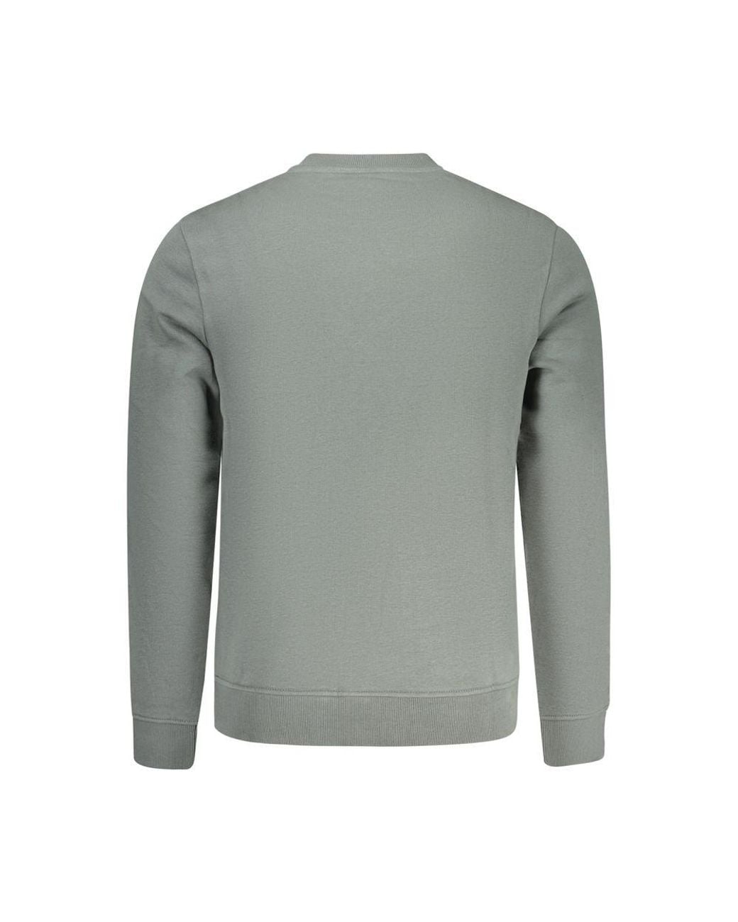 Napapijri Gray Green Cotton Sweatshirt for men